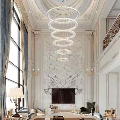 Crystal Ring Chandelier - Multi-Ring Choices  - three sizes