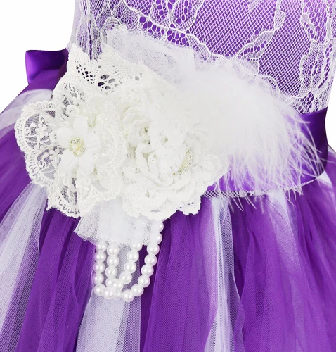 Flower Girl Dress Pageant Wedding Bridesmaid Formal Kids Party Princess Dresses - Picture 63 of 83