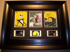 NIGHTMARE BEFORE CHRISTMAS trio encadré film cellule souvenirs collection cadeau