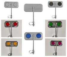 Chrome Rectangle Rear View Bicycle Mirror Ref...