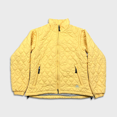 Nike Sportswear ACG Jacket Men Small Yellow Swoosh Level 3 Outer Layer Quilted