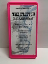 THE STATION ROLLING TRAY - PINK - MADE IN USA - STORAGE BOX - 3  Compartments