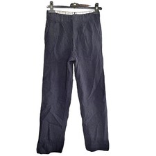 Vintage Deponirt Dormevil Striped Navy Blue/White Wool Dress Pants 50s 60s SZ S