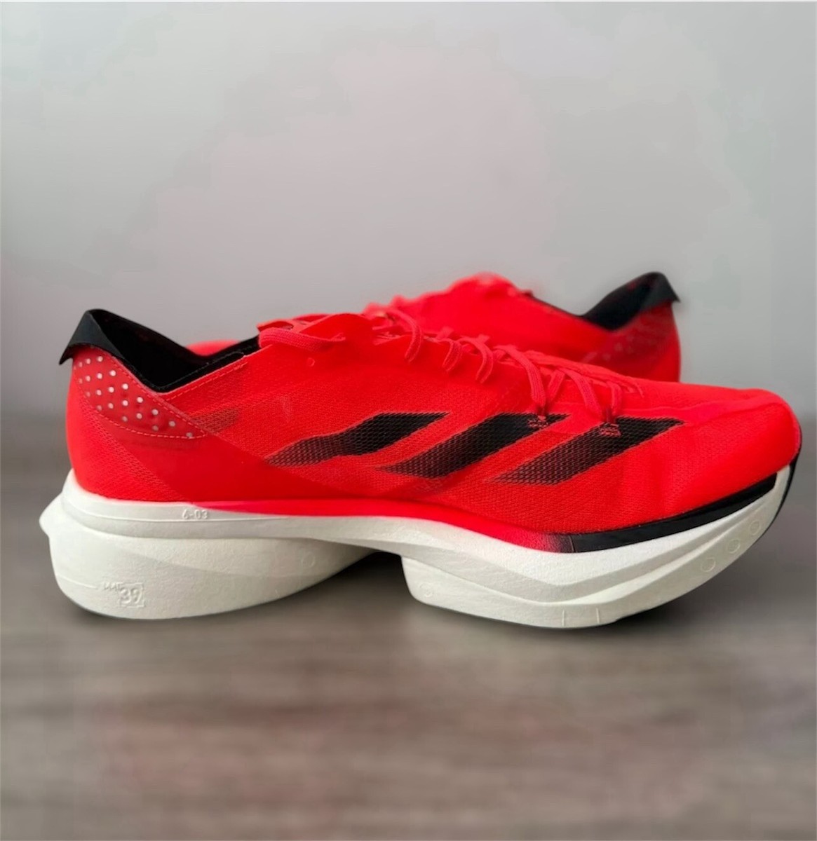 アディダス　アディオスプロ3 Adidas Adizero Adios Pro 3 Scarlet Black Red Running Shoes Mens Sz