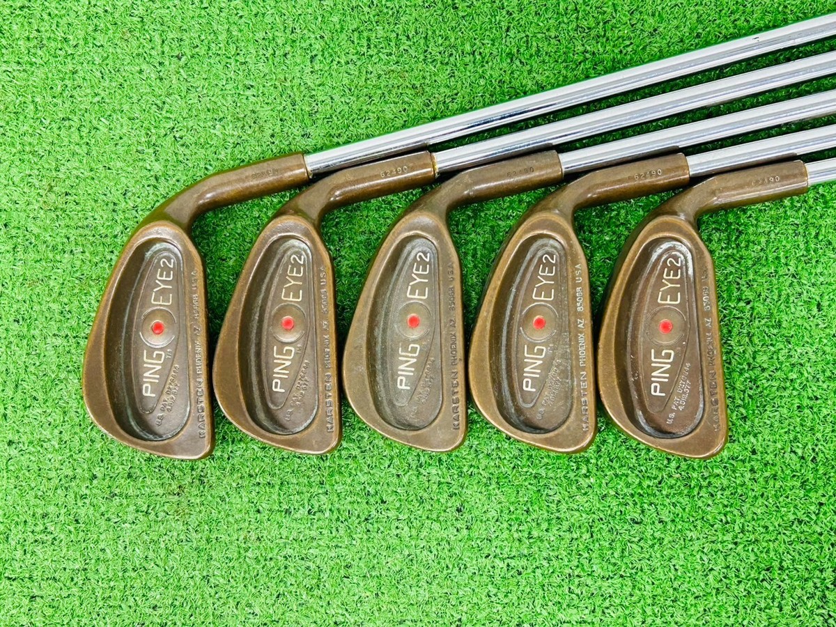 Ping Eye 2 Beryllium Copper iron 2-9+PW+SW RH Ping ZZ Lite Red Dot