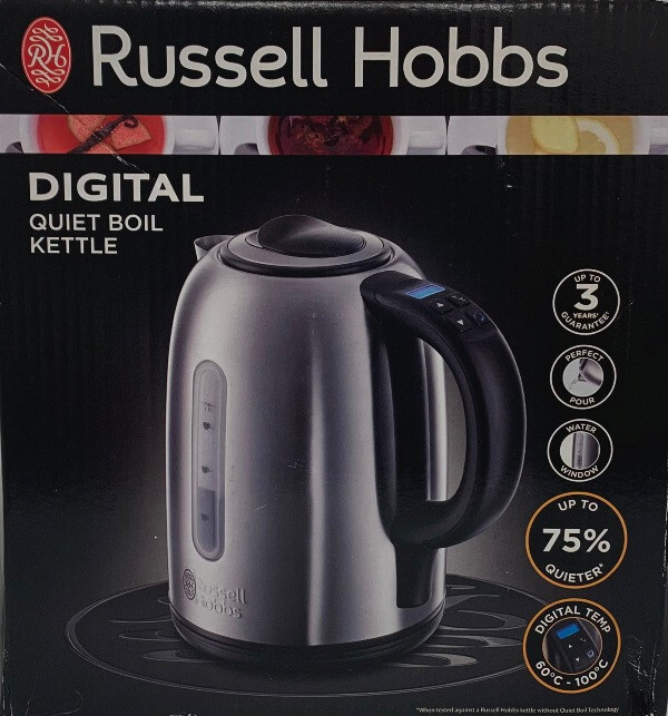 Russell Hobbs Buckingham Digital Quiet Boil St Steel kettle 1.5L 21040