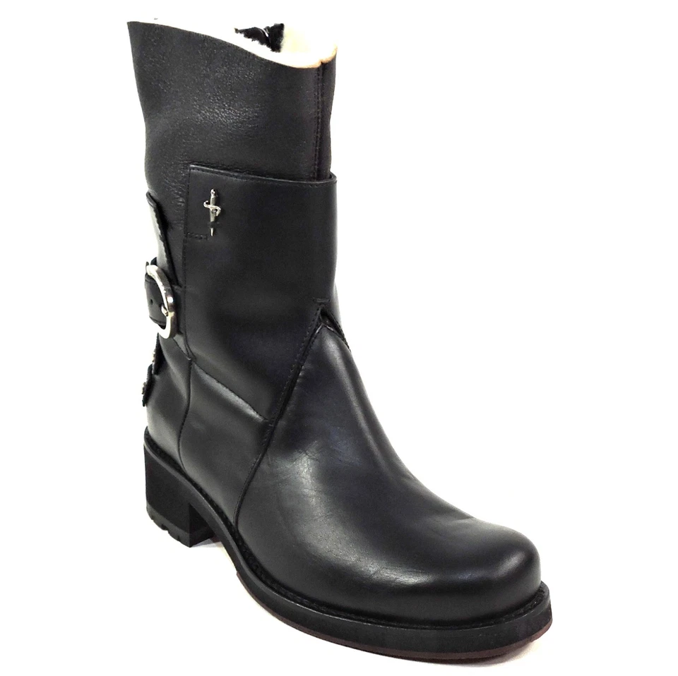 BOTAS PARA MUJER CESARE PACIOTTI 4 US 🇮🇹 FORRO DE PIEL SUAVE NEGRAS Foto 3 de 4