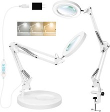 10X Magnifying Glass with Light and Stand, KIRKAS 2-In-1 Stepless Dimmable LED M