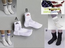 1/6 sport white black socks for 12" figure female male hot toys phicen ❶USA❶