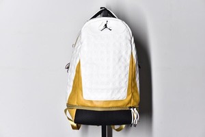 jordan retro 13 backpack white and gold