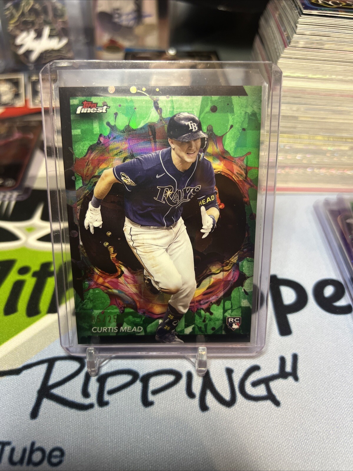 2024 Curtis Mead Topps Finest Rookie Green Refractor 05/25 Rare #288