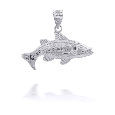 Forellenfisch in Sterling Silber Anhänger / Halskette