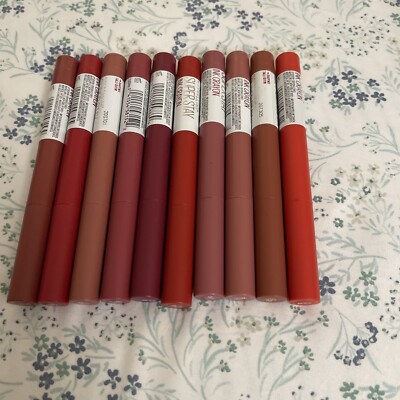 Maybelline NewYork Superstay Ink Crayon Lot Of 10 Crayons