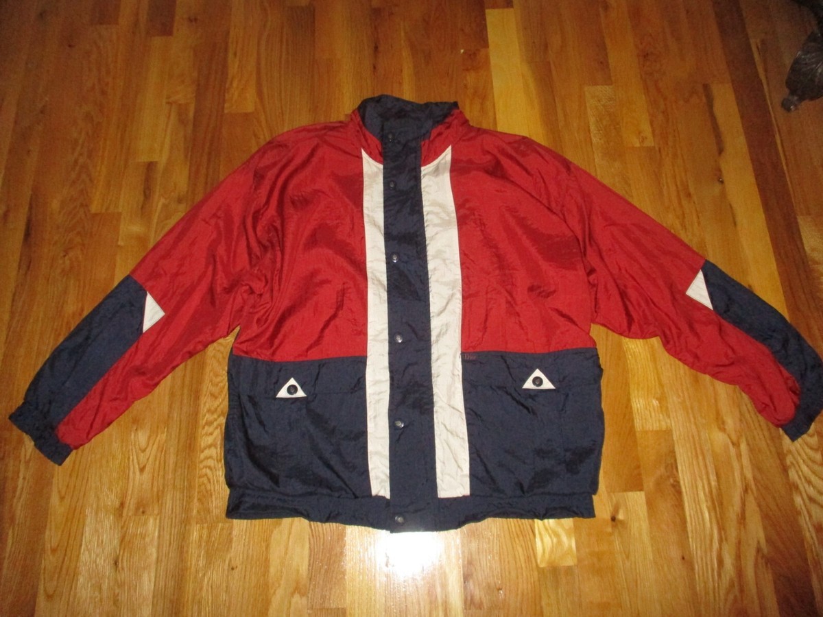 Vintage Christian Dior Brick Red White Blue Color Block