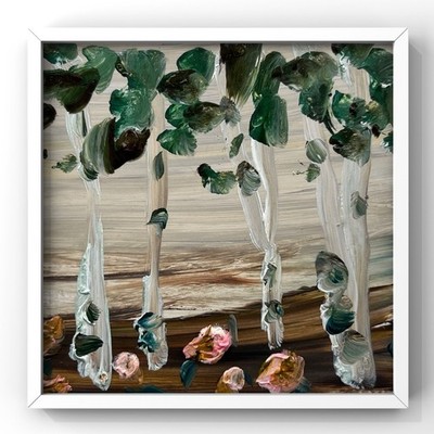 Superior National Forest Birch Forest Framed Wall Art for Calm Home Atmosphere