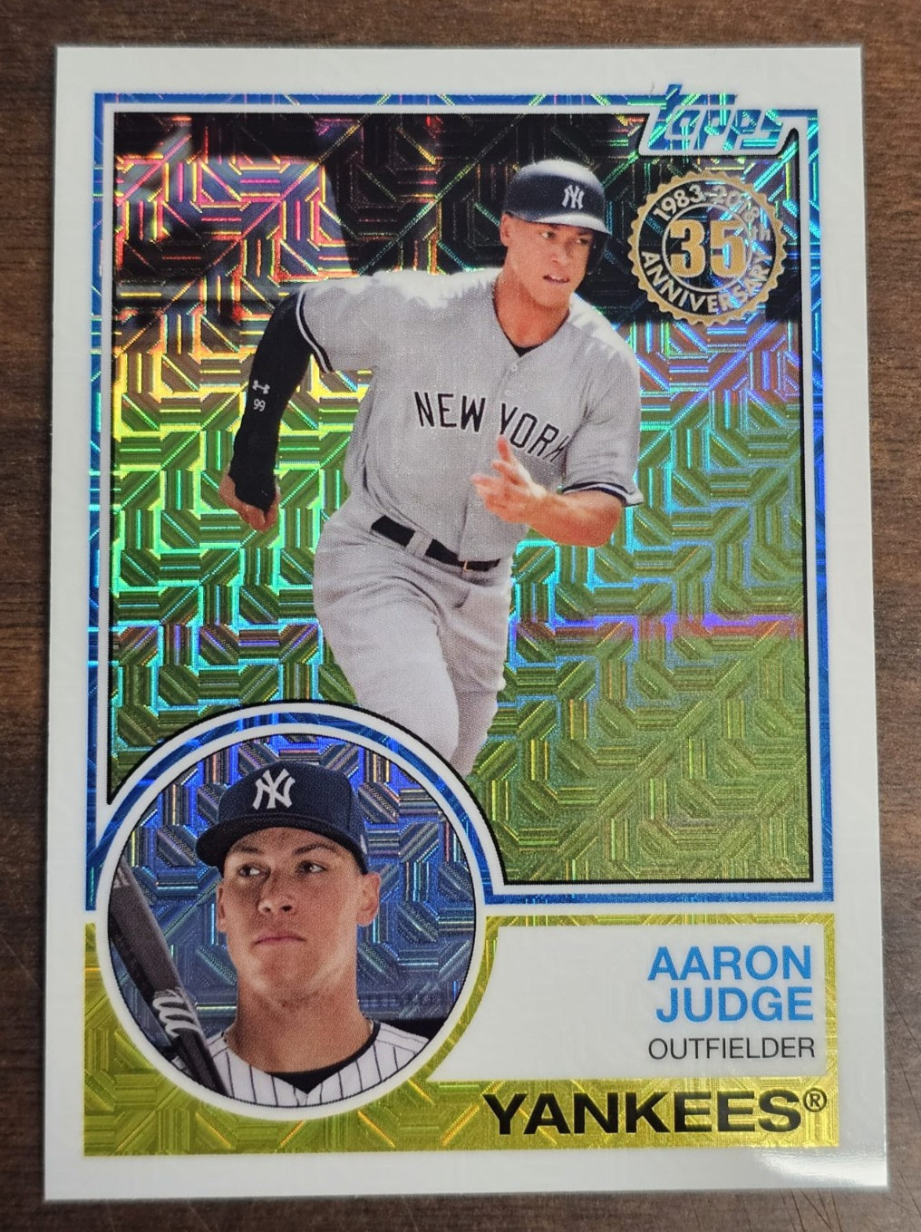2018 Topps Chrome Silver Pack Aaron Judge 1983 Anniversary Mojo #13