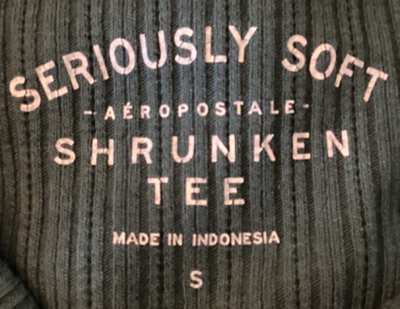 EUC Aeropostale Green Long Sleeve Ribbed Seriously Soft Shrunken Tee Size Small