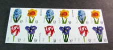 US Stamp Booklet Pane Scott# 3903b Spring Flowers  2005 MNH H373