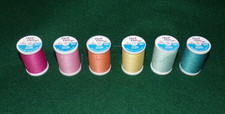 Coats  Clark, Dual Duty All Purp Polyester Thread, 250 yds, 6-Color Bundle