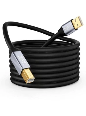 DDSYT USB 2.0 Printer Cable Gold Plated Type B Cord for PC Mac 6ft, black - Image 1 of 4