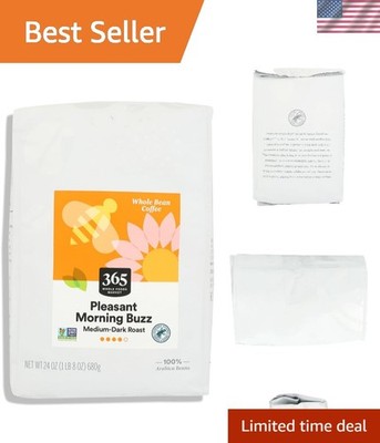 24 Ounce Pleasant Morning Buzz Whole Bean Coffee - Sustainably Sourced Delight