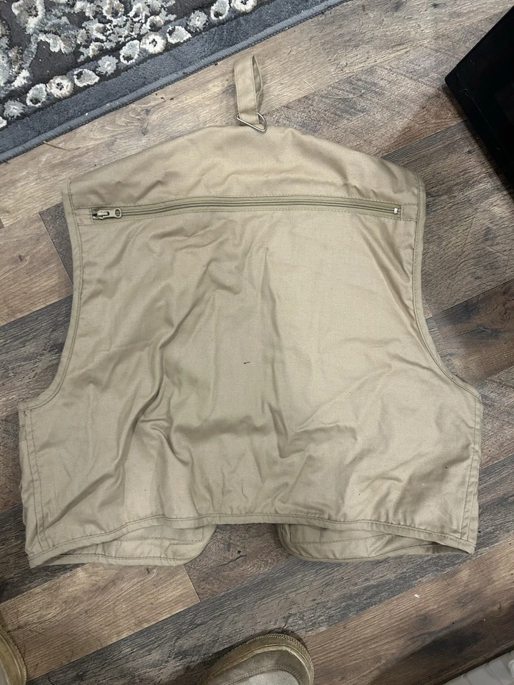 Chaleco utilitario Crystal River para hombre M bronceado/beige aparejos de pesca con mosca varios bolsillos Foto 2 de 2