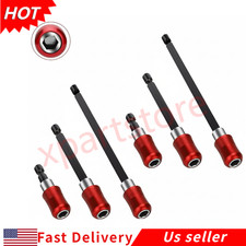 6 pc Quick Release Magnetic 1/4 Hex Shank Screwdriver Extension Holder Drill Bit