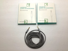 NEW PREMIUM AUDIO ACCESSORIES 1/8" AUDIO CABLES 9ft Each LOT OF 2