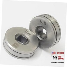 2Pcs 0.6/0.8mm Roll Wheels Smooth Groove Wire Feed Drive Rollers 25mm 1 Inch 