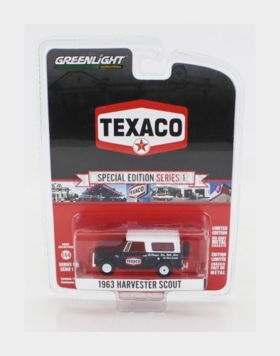 Greenlight 41165B Erntemaschine - Scout Texaco 1963 - Schwarz Weiß - 1/64-image
