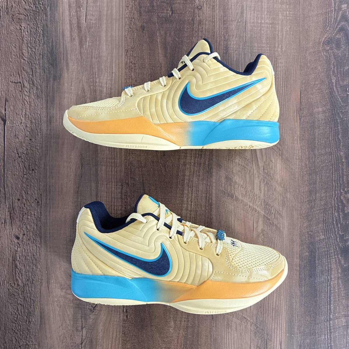 Nike Ja 2 Sonic Yellow Teal Blue Men Size 6.5 / Women 8 Basketball
