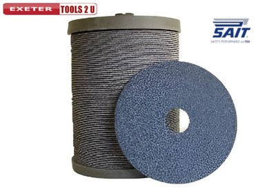 Sait Zirkonfaser Schleifteller für Metall 115 x 22 mm 80g Packung mit 100