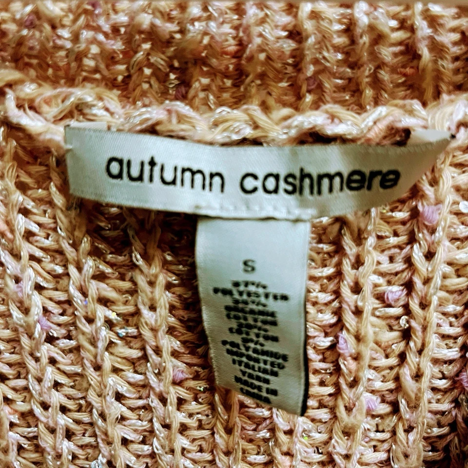 Suéter Otoño Cachemira Para Mujer Tejido Brillante Cuello en V Beige Talla Pequeña Foto 4 de 4