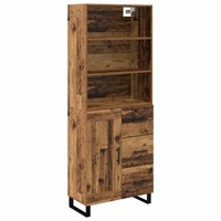 Highboard 2Er-Set Mit Schubladen Aus Altholz Und Holzwerkstoff