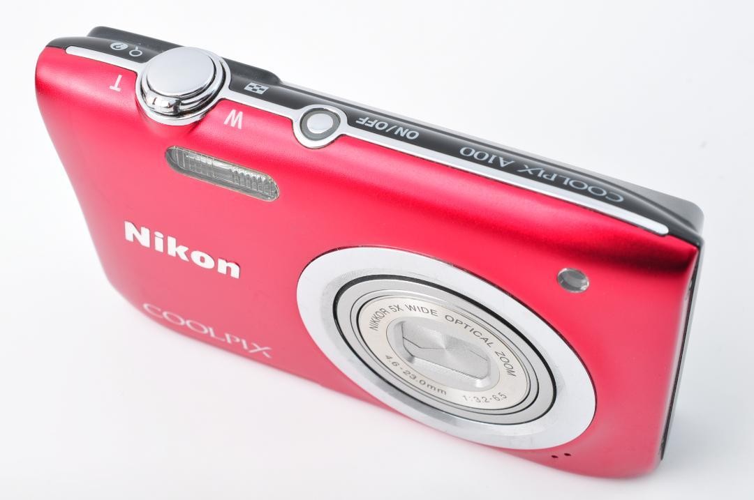 【美品】Nikon COOLPIX A100 レッド◯ Nikon Coolpix A100 Digital Camera Red Compact Used Excellent