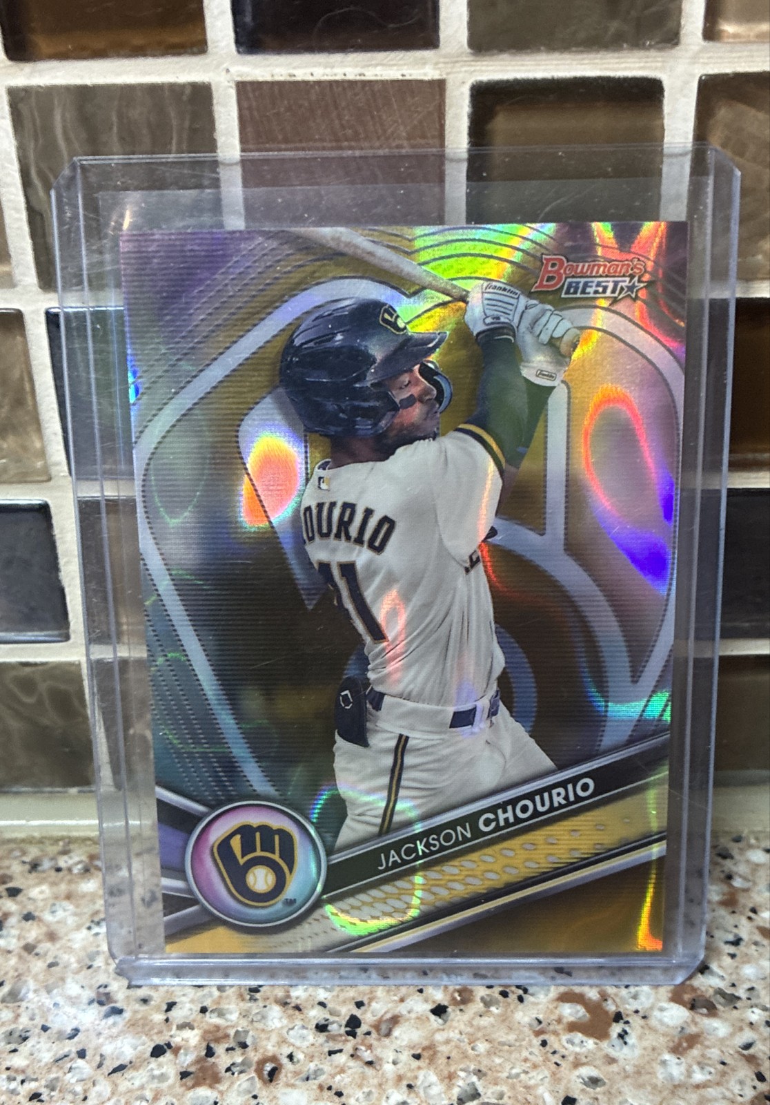 2022 Bowman's Best - Top Prosp Jackson Chourio #TP-19 Gold Lava Refractor /75 