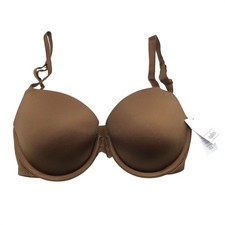 Auden The Daydream T Shirt Bra Demi Light Lift Convertible Straps Brown 32D