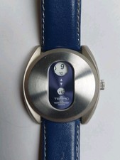 Seltene Tempic Armbanduhr interessante u seltene Uhr in Blau Silber- ID-NR 98119