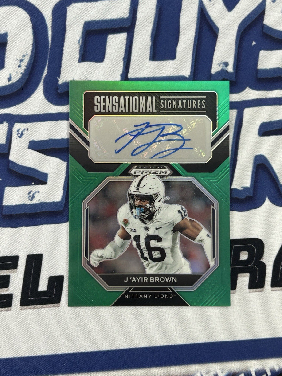 Ji'Ayir Brown Panini Prizm Draft Picks Sensational Signature #SSJIB Green Prizm