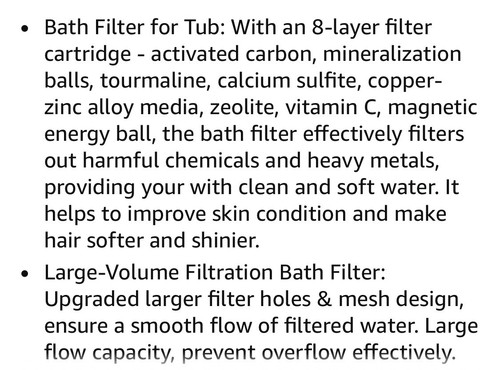Bath Ball Filter Bathtub Water Filter, 8 Stages Bath Filter for Tub, Bathtub - Picture 8 of 8