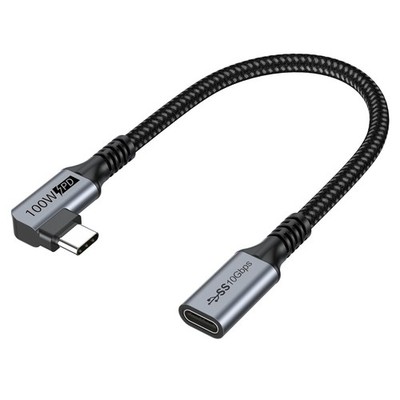 High-Speed 1FT USB C Extension Cable - Right Angle for Superior Connectivity