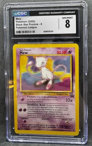 Mew 08/53 Wotc Promo Regular Pokemon TCG Graded CGC 8