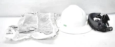 MSA V-Gard Gas Trac GladeGuard Under Brim Construction Hard Hat White 475369