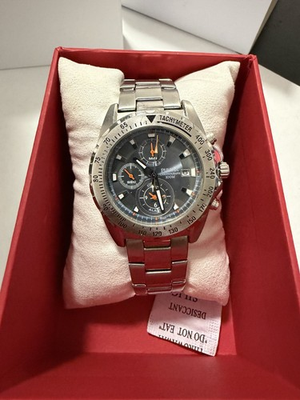 #ad Pulsar Mens Quartz Stainless Steel Chronograph Blue Dial $78.75