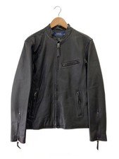 POLO RALPH LAUREN Single Riders Jacket M Sheep Leather BLK 710615464001