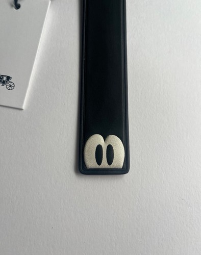 NEW IN BOX Disney X Coach 1941 Mickey Mouse Wide Eyed Leather Bookmark - Picture 2 of 4