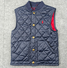Polo Ralph Lauren Puffer Vest Kids Boys 4 Quilted Blue Preppy Timeless Light