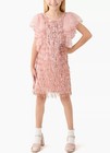 NEW Bonnie Jean Girls Size 7 "PINK DANGLING SEQUINS" Chiffon Sleeve Dress NWT — photo 4