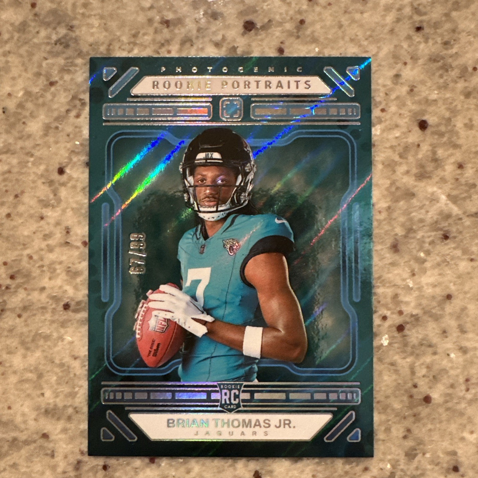 2024 Photogenic - Rookie Portrait Brian Thomas Jr. Blue 67/99 (RC)