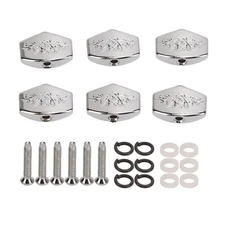 6PCS Guitar Tuning Peg Tuners Button Machine Head Replacement Buttons Knob